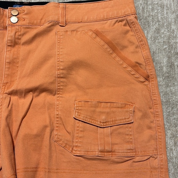 24W Democracy "Ab"solution orange cut off shorts plus size - Picture 3 of 6